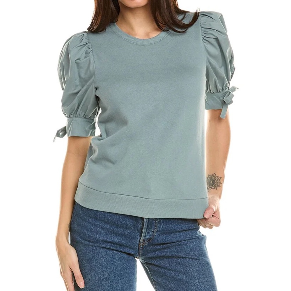 Nation Ltd Wynna Combo Tie Sweatshirt Dusty Blue | XXL